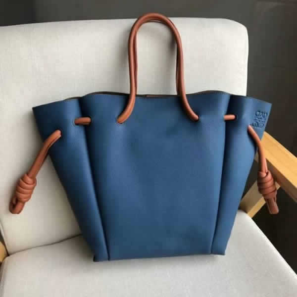 Replica Fashion Loewe New Flamenco Knot Tote Small Blue Bags