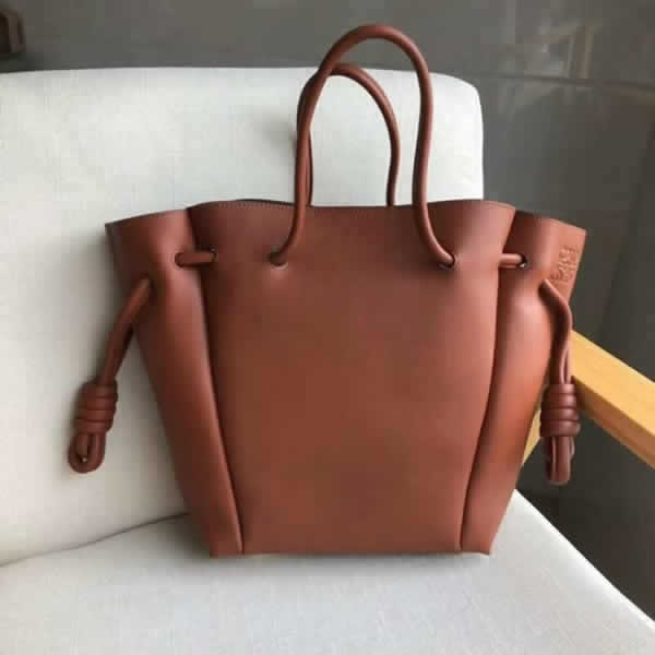 Replica Fashion Loewe New Flamenco Knot Tote Small Brown Bags