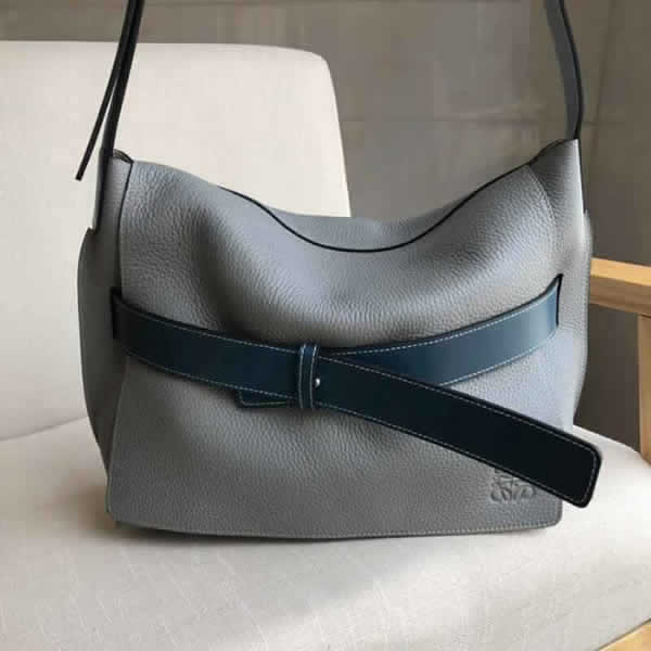 Replica New Loewe Men Leather Military Messenger Gray Bags