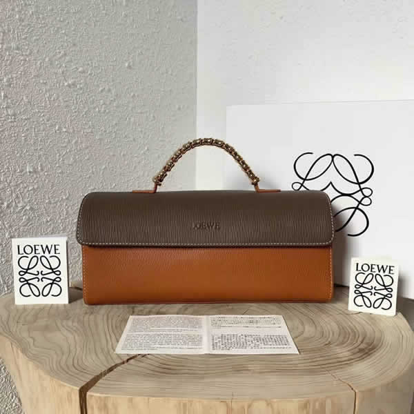 Fake Discount Loewe Brown & Orange Vintage Tote Handbags Outlet