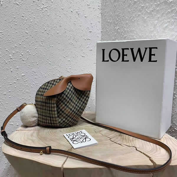 2019 New Loewe Cashmere Bunny Brown Clutch Bag Shoulder Bag
