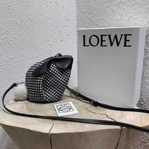 2019 New Loewe Cashmere Bunny Black Clutch Bag Shoulder Bag