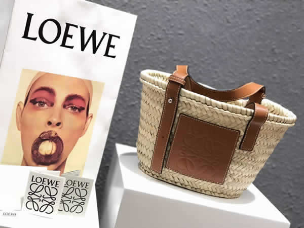 2019 Fashion New Loewe White Basket Tote Bucket Bag High Quality