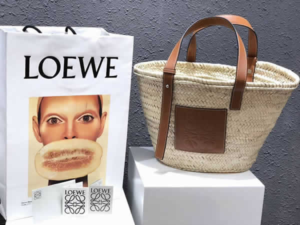 2019 Fashion New Loewe White Basket Tote Bucket Bag High Quality