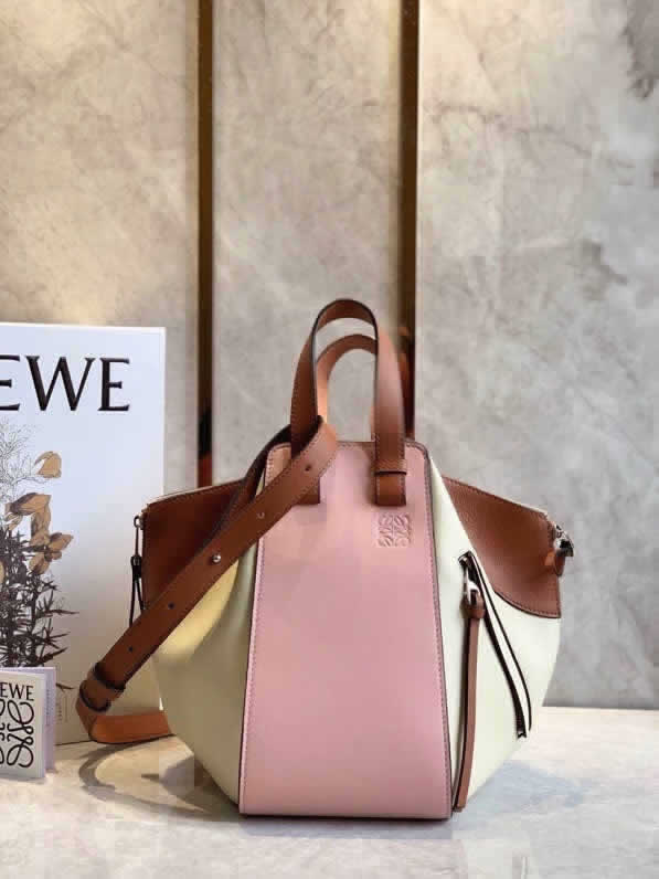 Replica 1:1 Quality Loewe Hammock Bag Pink Shoulder Crossbody Bag