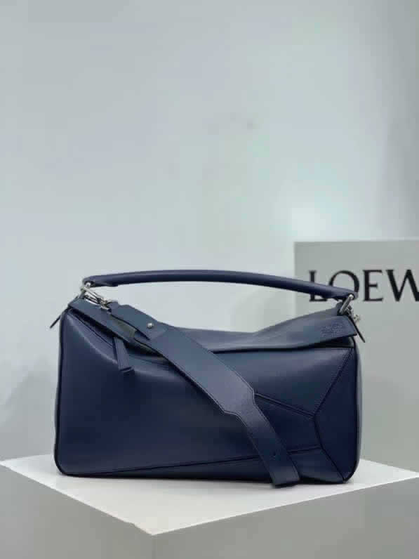 Replica Luxury Loewe Puzzle Handbag Blue Shoulder Messenger Bag