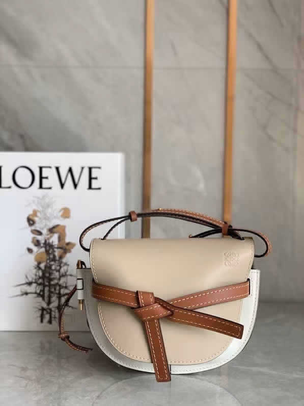 Fake Loewe New Color Block Saddle Bag Gate Bag Crossbody Bag
