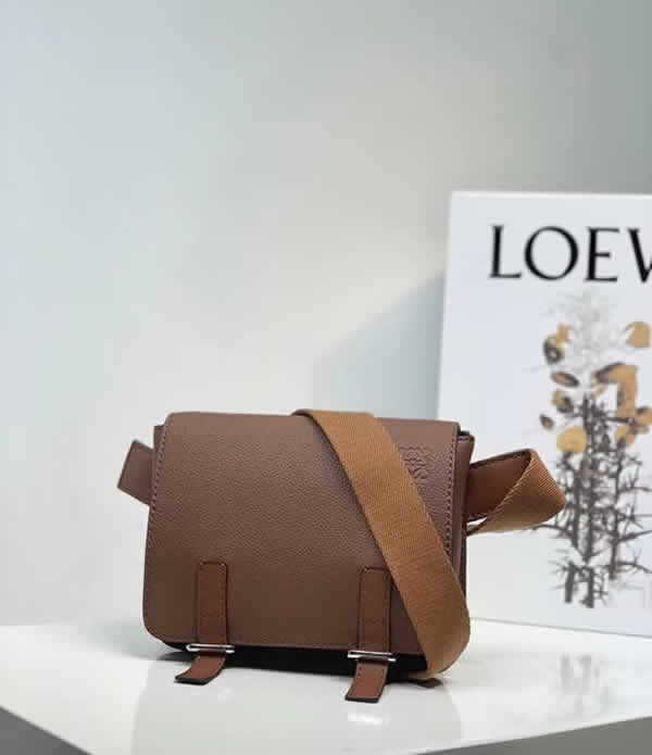 Replica High Quality Loewe Brown Men Military Bumbag New Waist Bag