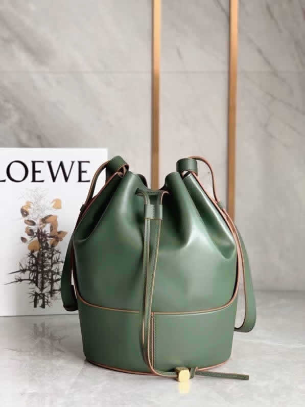Fake Loewe Green Balloon Bucket Bag Fashion One-Shoulder Messenger Bag