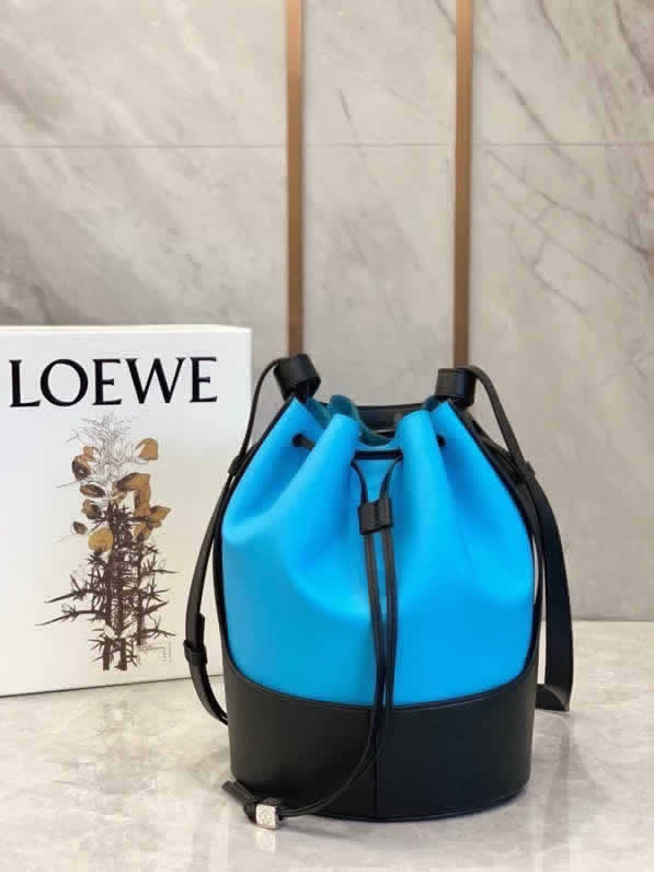 Fake Loewe Blue Balloon Bucket Bag Fashion One-Shoulder Messenger Bag
