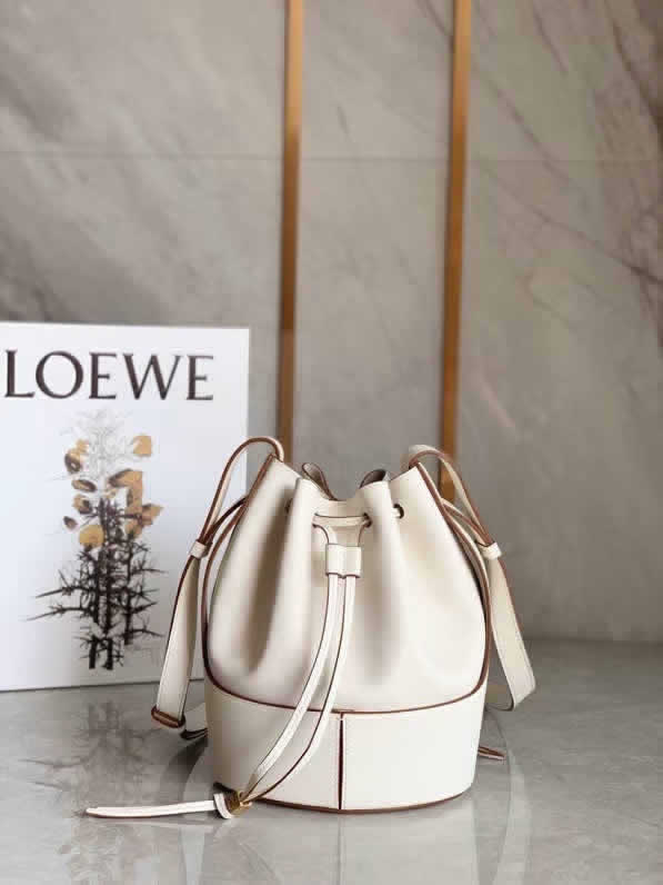 Replica Loewe White Balloon Bucket Bag Shoulder Messenger Bag