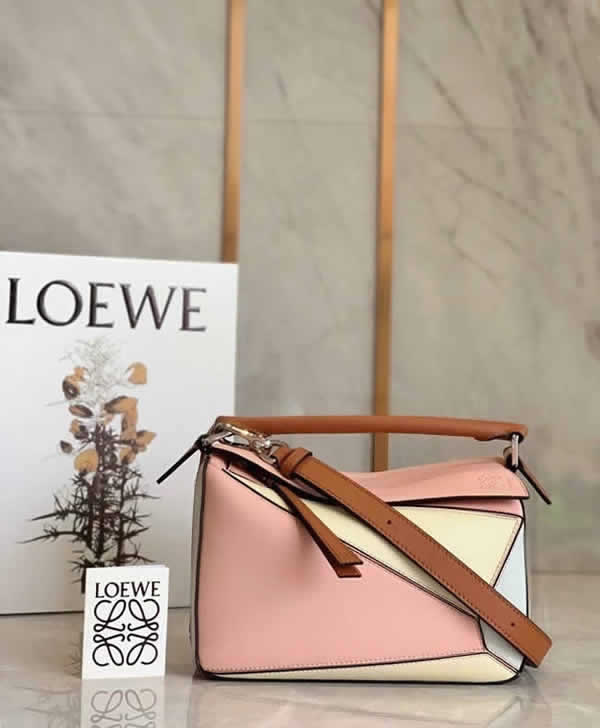 Replica Top Quality Loewe Cheap Puzzle Bags Pink Crossbody Bag