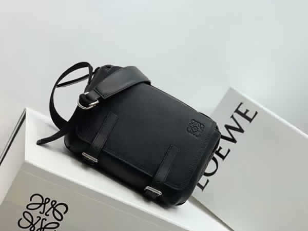 Fake Loewe Black Military Messenger Classic One-Shoulder Messenger Bag