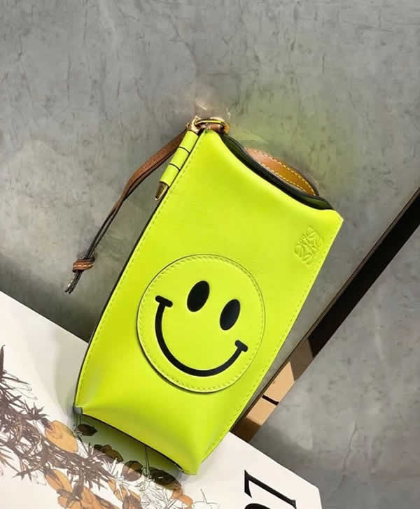 Fake Discount Fashion Loewe Yellow Smiley Cute Crossbody Bag