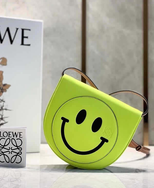Replica New Loewe Smiley Yellow Smiley Flap Shoulder Bag