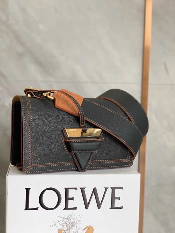 Fake Loewe Black Barcelona Shoulder Crossbody Bag With 1:4 Quality