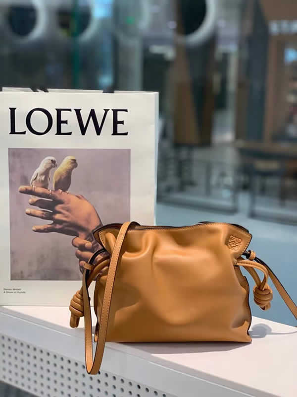 Replica Loewe Cheap Brown Mini Flamenco Clutch Bag Shoulder Bag