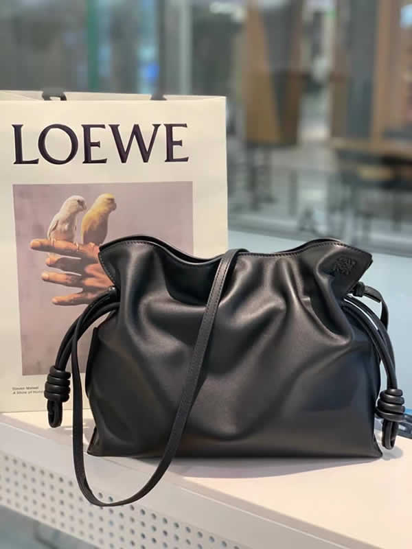 Replica Cheap Loewe Black Flamenco Clutch Bag Shoulder Bag