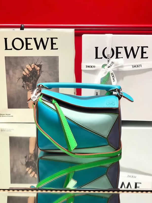 Replica Fashion Loewe Mini Puzzle Color Matching Crossbody Shoulder Bag
