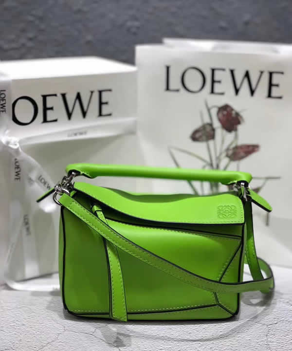 Replica Discount Loewe Mini Puzzle Green Crossbody Shoulder Bag