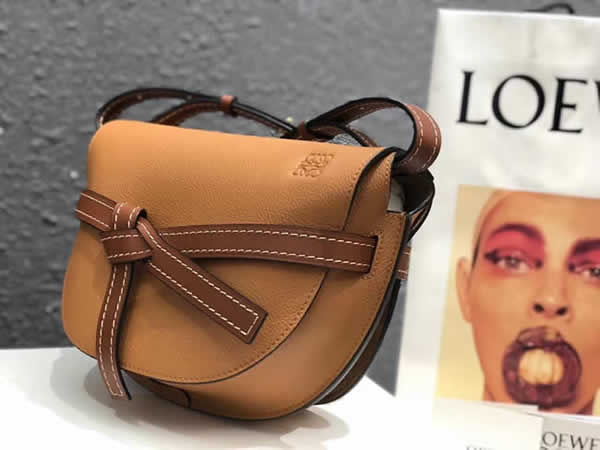 Fake Cheap Loewe Khaki Gate Bag Nice Crossbody Shoulder Bag