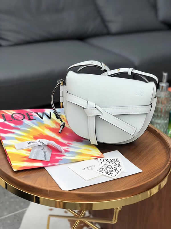 Fake Discount New Loewe White Gate Bag Small Saddle Bag