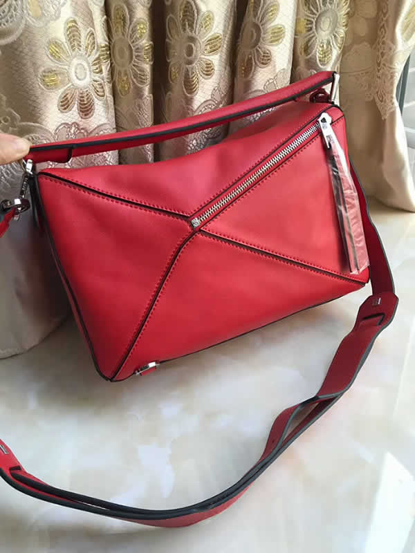 Replica Loewe Puzzle Top Handle Bags Red Messenger Bag