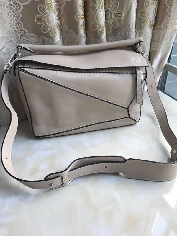 Replica Loewe Puzzle Top Handle Bags Gray Messenger Bag