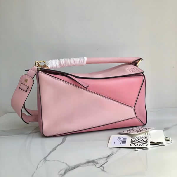 Replica Loewe Puzzle Top Handle Bags Pink Messenger Bag