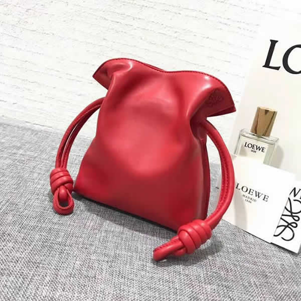 New Fake Loewe Mini Red Flamenco Knot Bag 88801