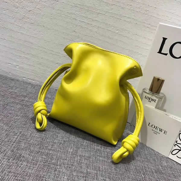 New Fake Loewe Yellow Mini Flamenco Knot Bag 88801