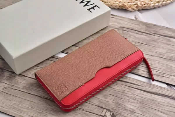 Fake Fashion Cheap Loewe Red U-Port Zip Wallet