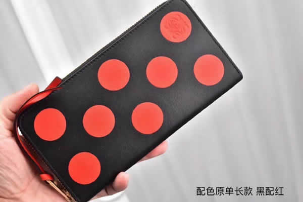 Fashion New Loewe Puzzle Dot Black Long Wallet