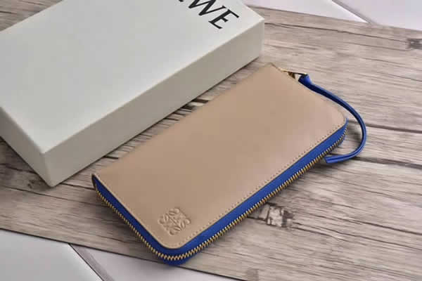 Fake Discount Loewe Khaki Sheepskin Long Wallet