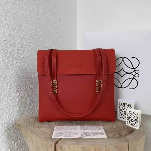 Fake Cheap Loewe Red Vintage Snake Bone Shoulder Bag