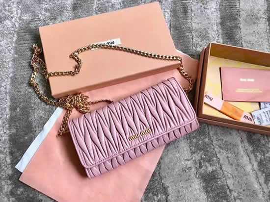 Fake Classic Miu Miu Pink Crossbody Clutch Shoulder Bag 5DH002