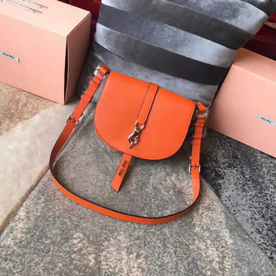 New Fashion Miu Miu Orange Flip Shoulder Messenger Bag 5BD122