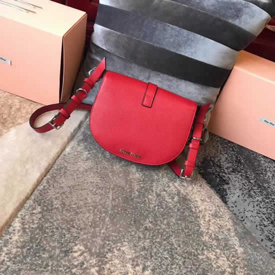 New Fashion Miu Miu Red Flip Shoulder Messenger Bag 5BD122