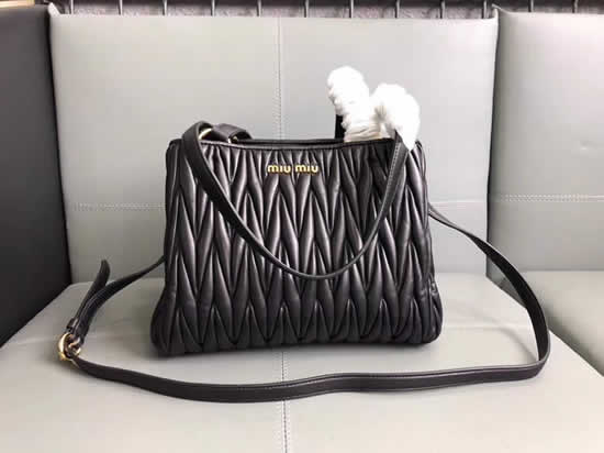 New Miu Miu Classic Handbag Black Shoulder Messenger Bag 5BG103