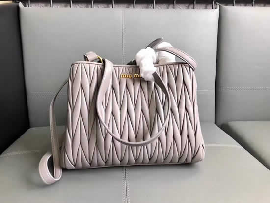 New Miu Miu Classic Handbag Light Grey Shoulder Messenger Bag 5BG103