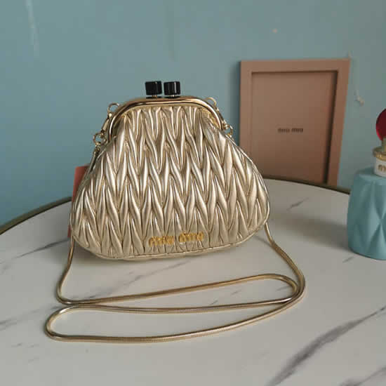 Replica Discount Miu Miu High Quality Fashion Golden Shoulder Bag 5BD140