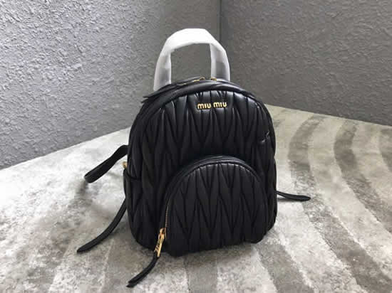 Replica Cheap Miu Miu Fashion Matelasse Blue Backpack 5BZ022