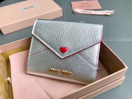 Replica Cheap Miu Miu New Love Silver Wallet 5Mh014