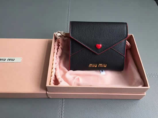 Replica Cheap Miu Miu New Love Black Wallet 5Mh014