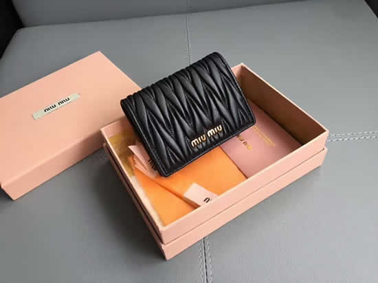 Replica Fashion Miu Miu Black Pocket Wallet 5Mv204