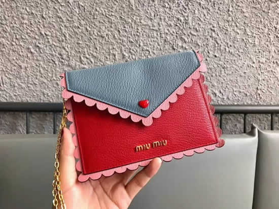 Fake Miu Miu Fashion Red Love Envelope Small Wallet 5Mf001E