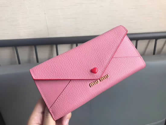 New Miumiu Love Envelope Pink Long Wallet 5Mh013