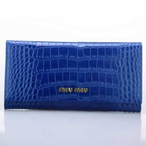 Replica Miu Miu Women Wallets 131515 Blue