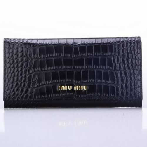 Replica Miu Miu Women Wallets 131515 Black