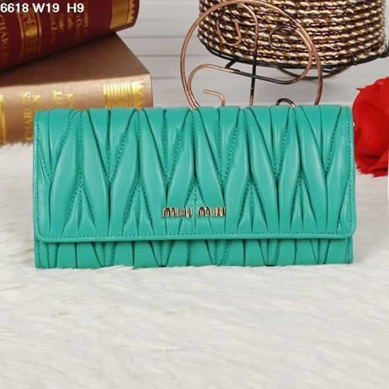 Replica Miu Miu Matelasse Orange Original Leather Snap Wallet